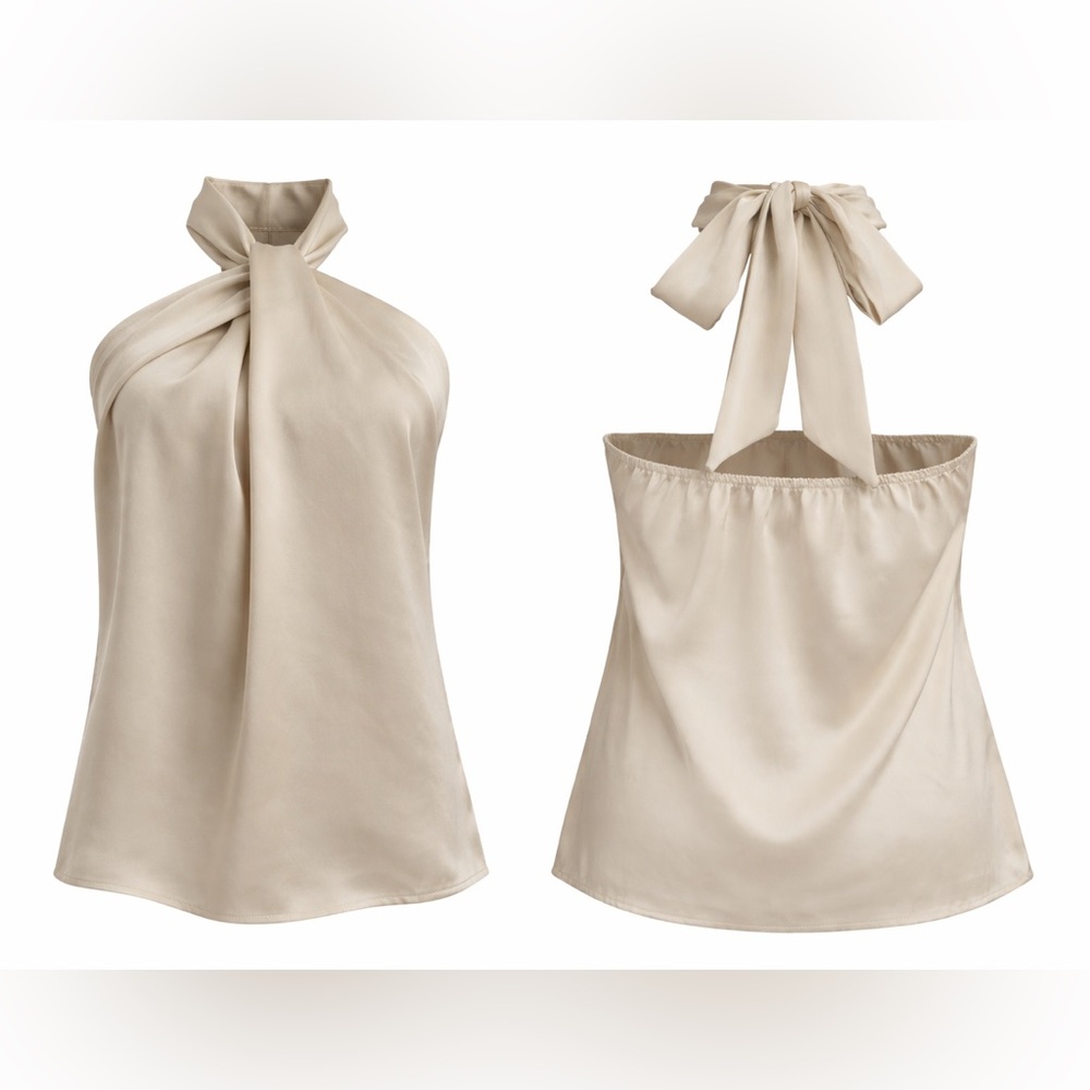 SHEIN Cream Sleeveless Top